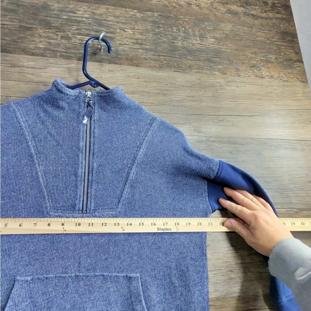Vineyard Vines Heathered Blue Quarter-Zip Hoodie - Picture 4 of 11